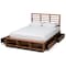 Baxton Studio Milana Ash Walnut Wood 4-Drawer Queen Size Platform Storage Bed 173-9423-10669 - alternate 3